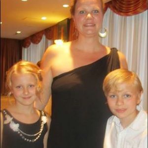 Black one shoulder jersey dress